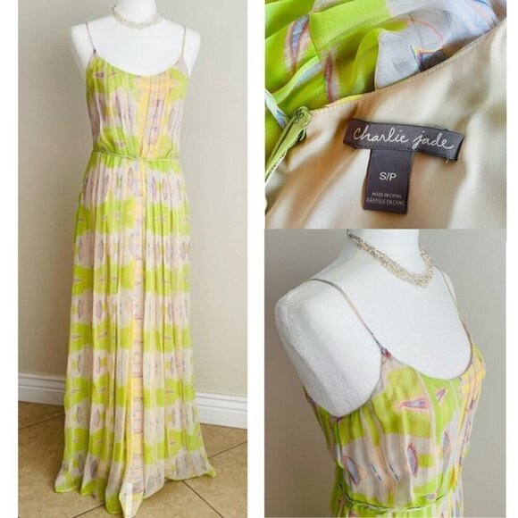 ✨ Charlie Jade 100% Silk Luxury Maxi Dress – Size S ✨ - Picture 1 of 17
